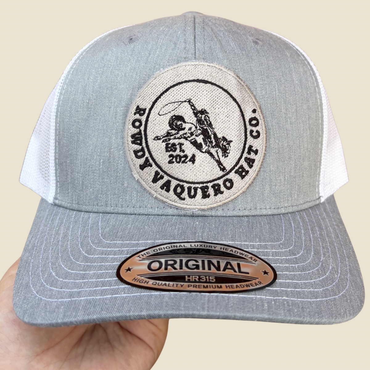 Rowdy Rider Cap - Grey/White