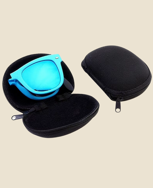 Black/Black Foldable Sunglasses