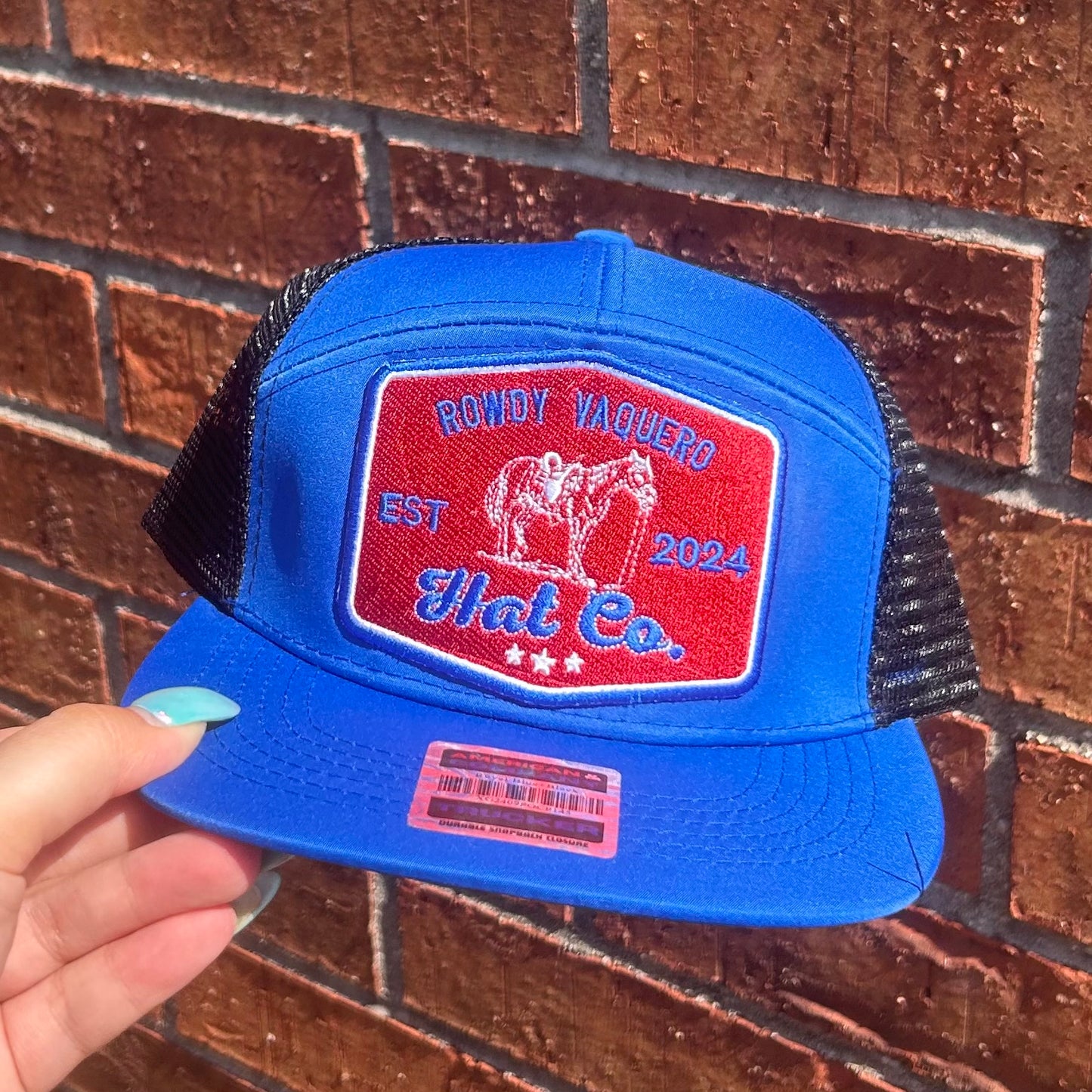 Trail Rider Cap - Blue/Red