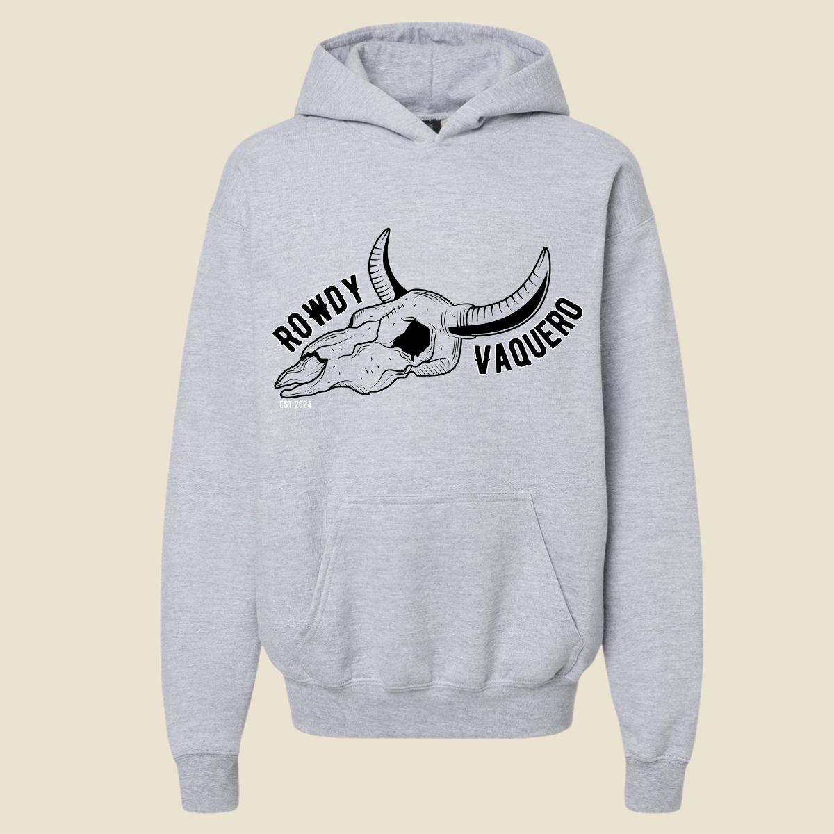 RV Bullskull Hoodie - Grey